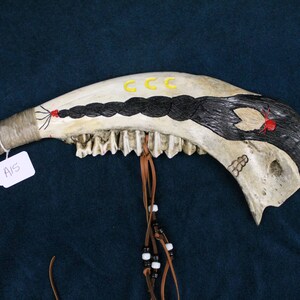 Buffalo jaw bone war club A15 | Etsy