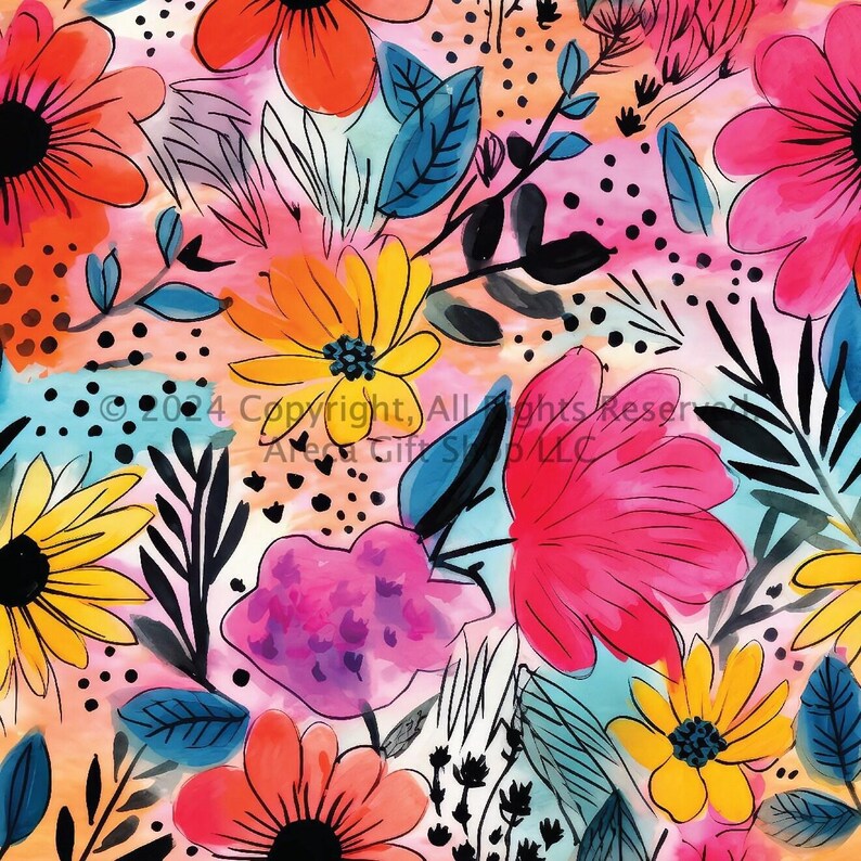 Modern Aesthetic Table Protection Bright Design Coasters Contemporary Floral Pattern Vibrant Colors Stylish Home Decor Beautiful Artistic Designs Different Patterns Handmade Quality Set Coffee Table Accessory Furniture Protection Piece