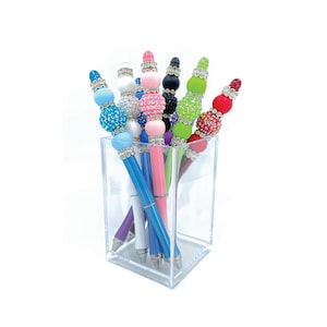 Handmade Crystal Beaded Pen: Glitter Bubblegum Charm, Free Refill