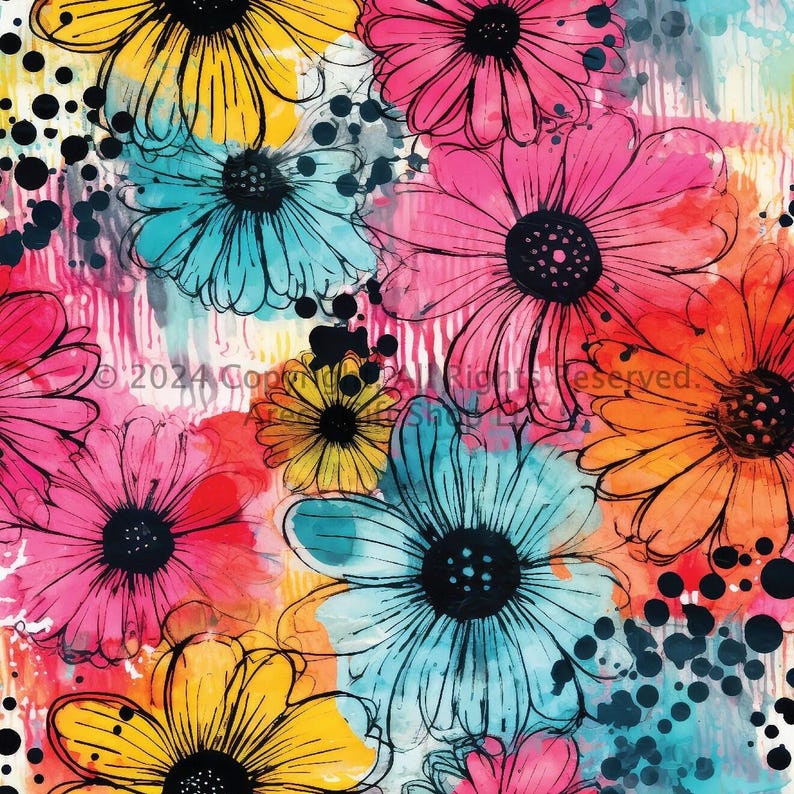 Floral Coaster Set Handmade Coasters Bright Design Modern Aesthetic Table Protection Furniture Piece Decorative Accessory Coffee Gift Idea image 6