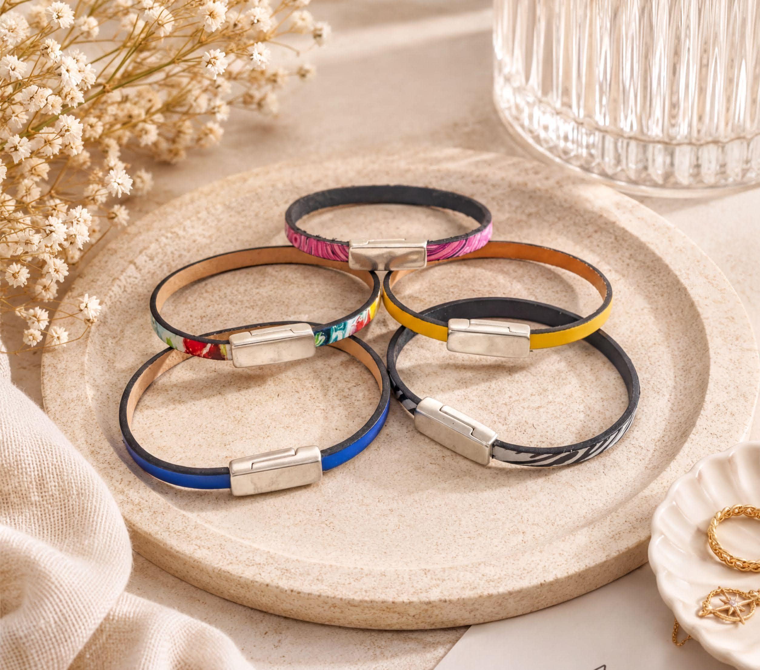 Leather Magnetic Bracelet - Etsy