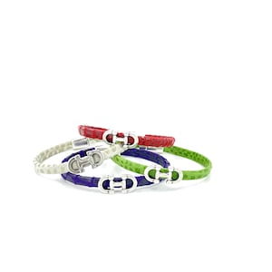 Leather Horse Bit Bracelet: Sterling Silver Equestrian Jewelry