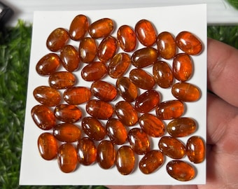 Natural Orange Kyanite Oval Cabochon 8x12mm – Loose Gemstone for Jewelry Making