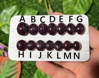 Natural Star Ruby Oval Cabochon 11-16mm, Flashy Red Gemstone for Jewelry Making