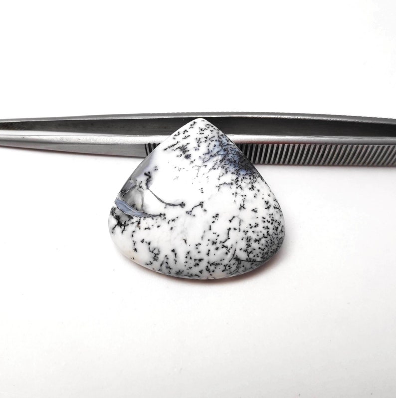 Natural Dendrite Opal Gemstone Heart Shape Cabochon 41.30Carat Dendrite Opal Cabochon Loose Gemstone Opal Stone Perfect Pendant Making Size-