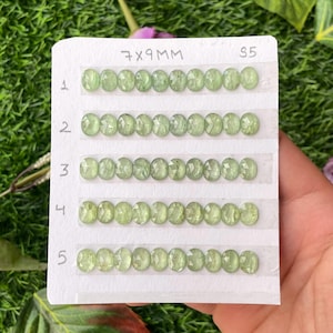Mint Green Kyanite Rosecut: Oval Faceted Gemstone (7x9 MM)