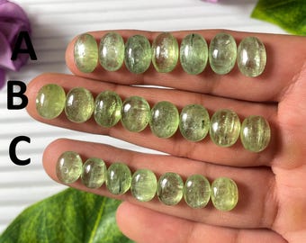 Mintgroene kyanietcabochon – natuurlijke kyaniet-edelsteen, losse steen voor het maken van sieraden