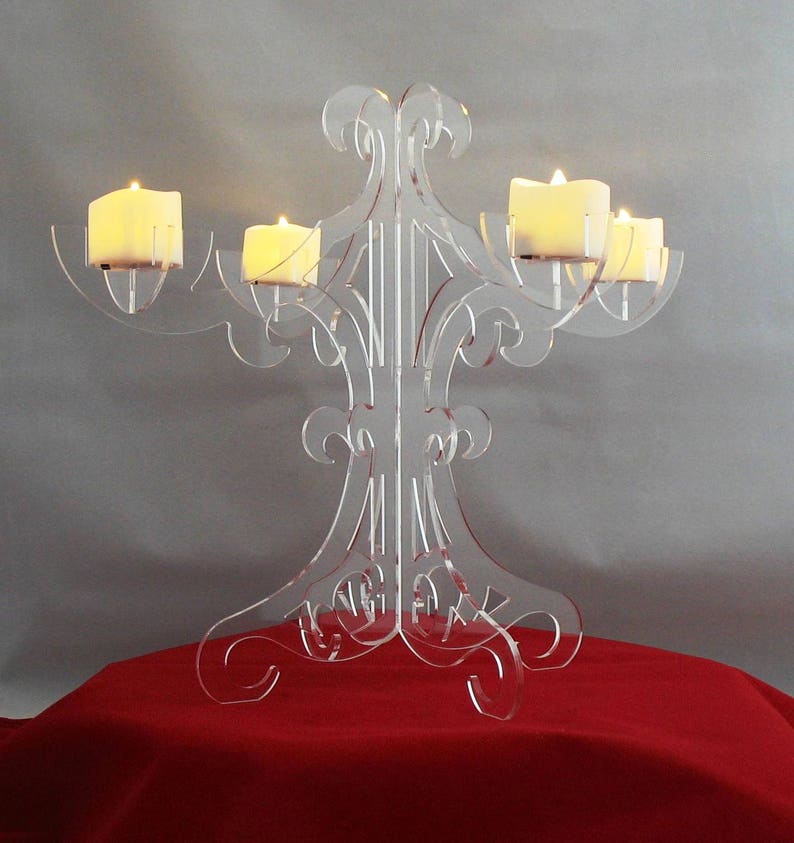 Candelabra LED Candle Holder Acrylic Etsy