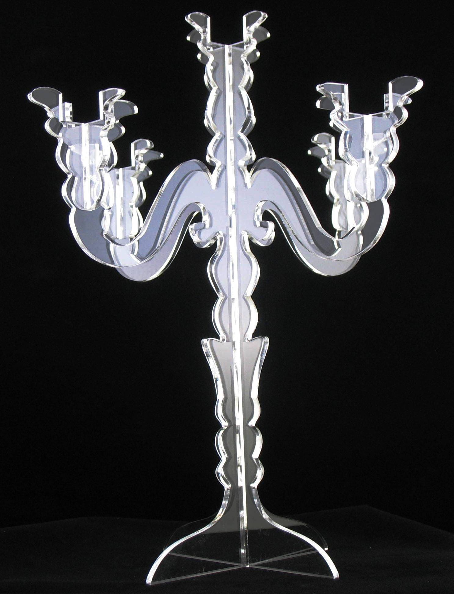 Candelabra LED Candle Holder Laser Cut Acrylic 4299 Etsy