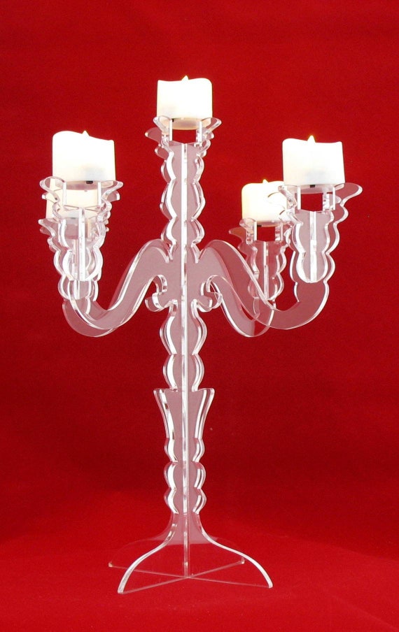 Candelabra LED Candle Holder Laser Cut Acrylic 4299 Etsy Australia