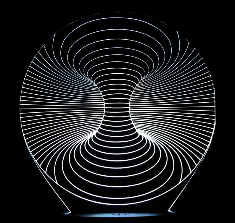 Double Hole 3D Optical Illusion Table or Night Lamp Etsy