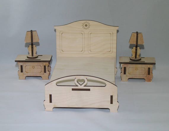 Dollhouse Furniture Unfinished Bedroom