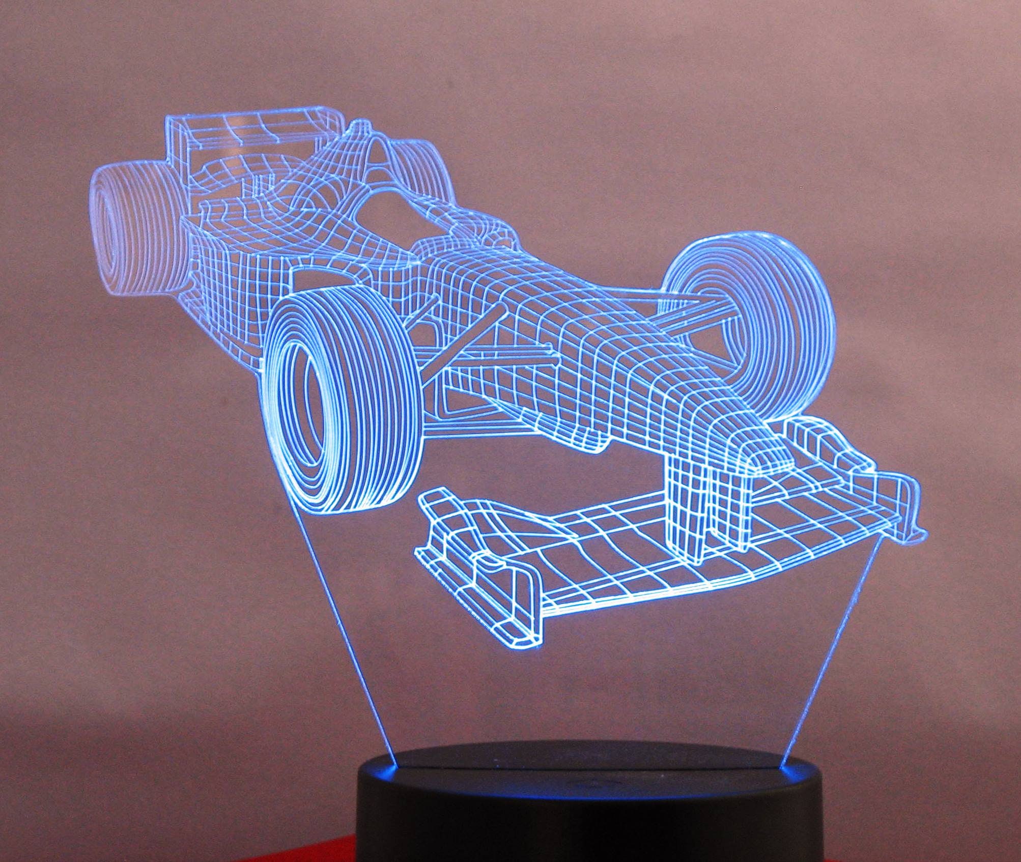Grav'stylé: Lampe led 3D Ferrari, voiture ,veilleuse, déco, illusion