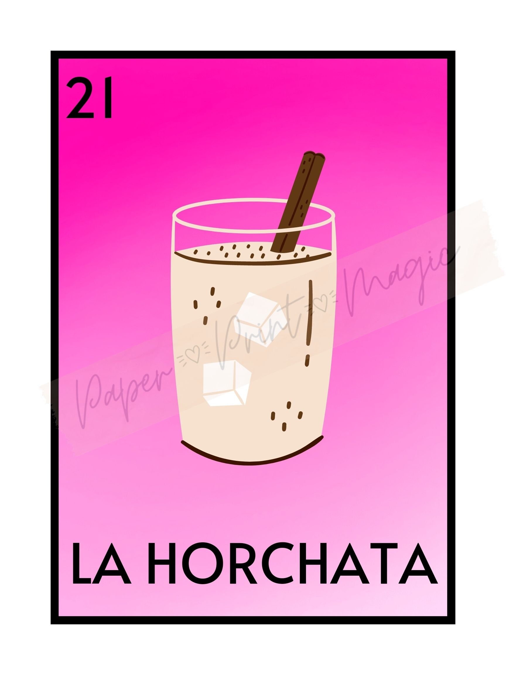 Horchata Print Loteria Mexican Drinks Agua Fresca Spanish Loteria Card