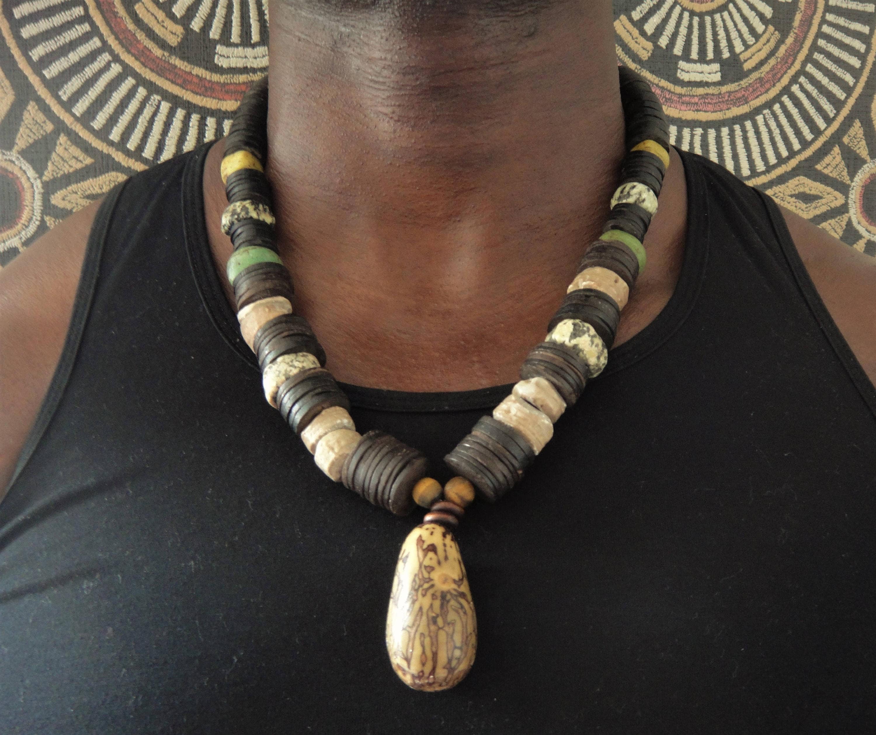 Statement Necklace Mens Gift African 