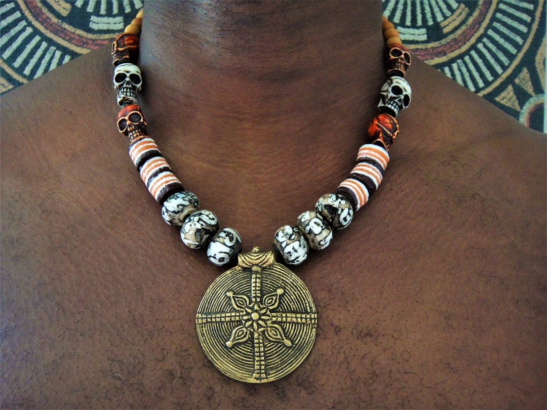 Mens Tribal Necklace Tibet Pendant African Jewelry Etsy