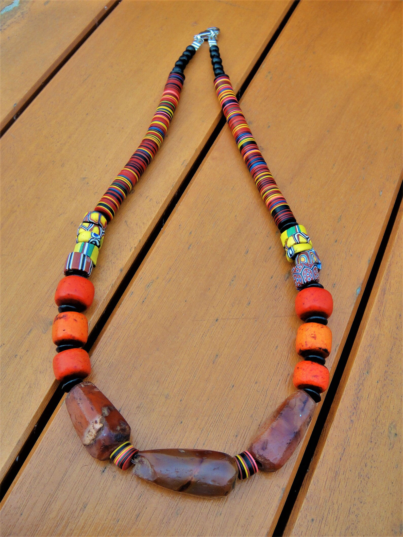 Mens Tribal Necklace African Jewelry Trade Beads Murano - Etsy