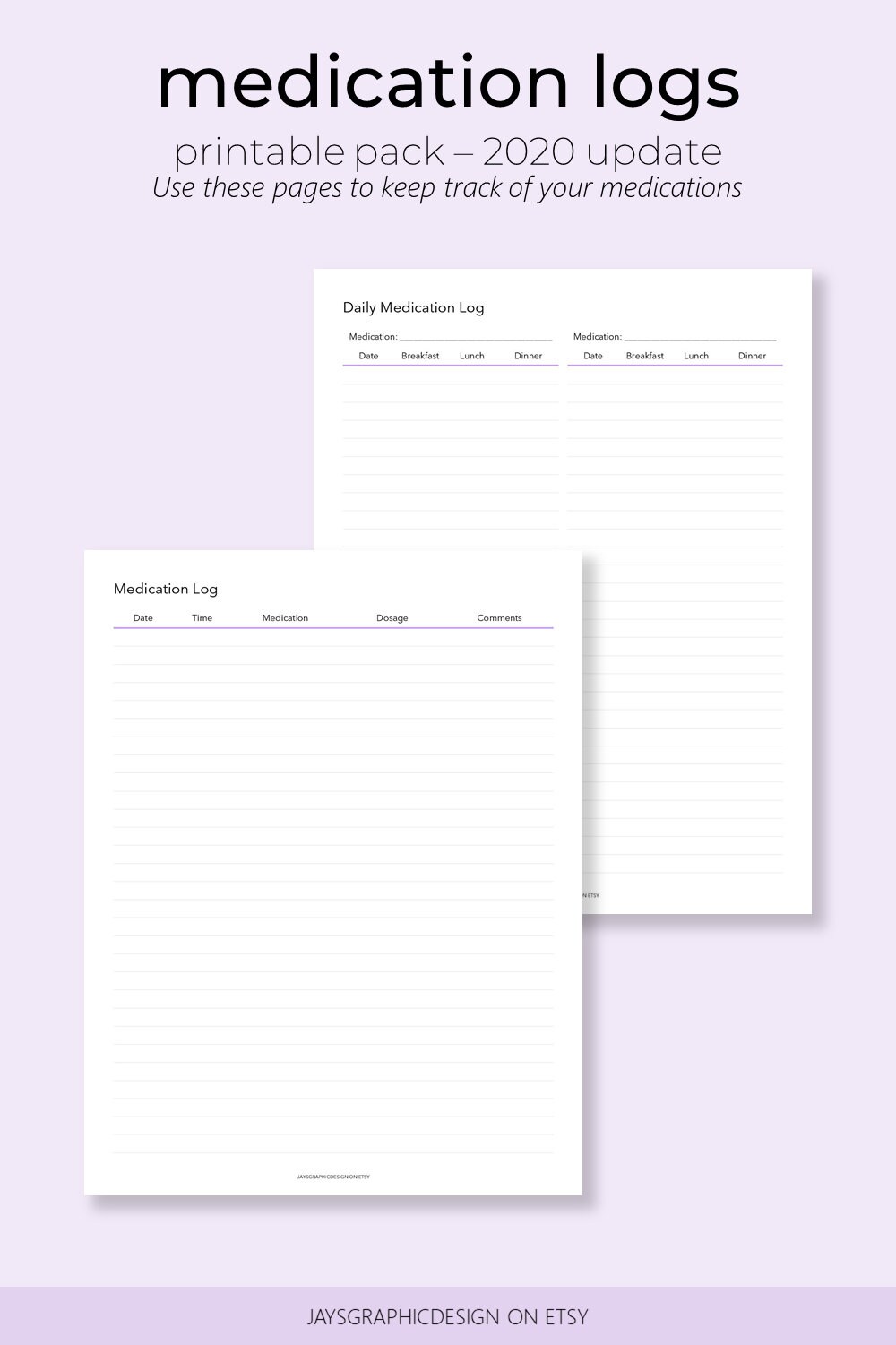 new-medical-planner-printable-medical-journal-medication-etsy