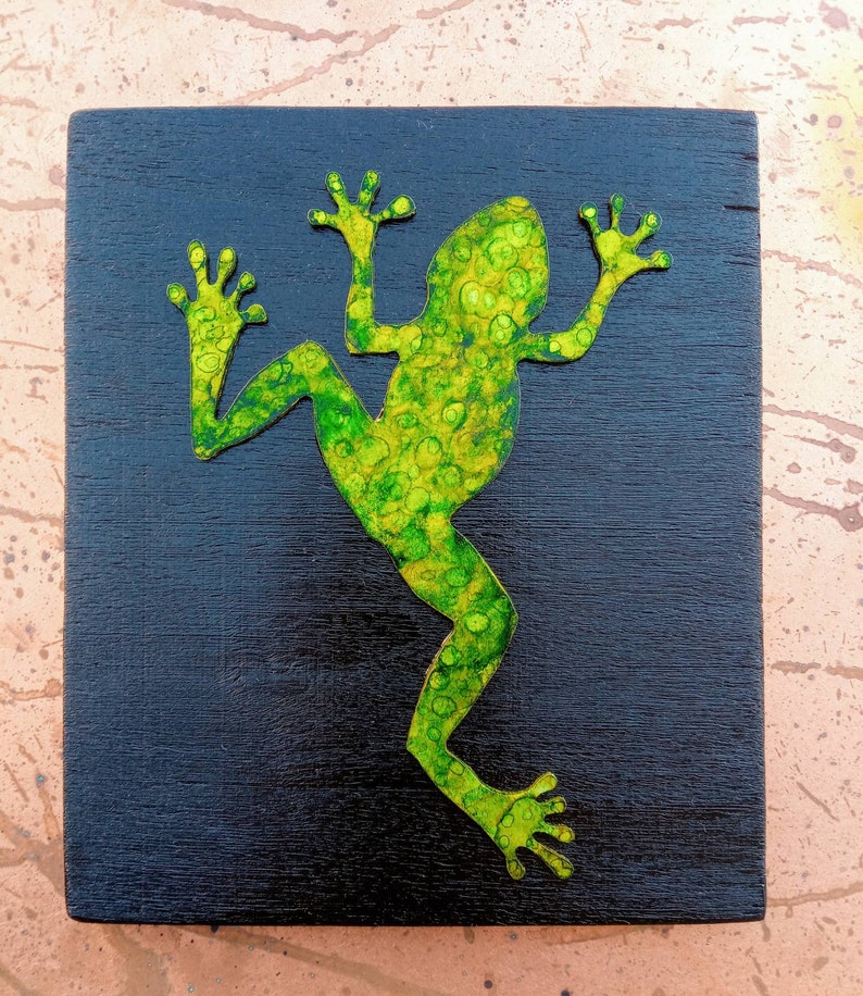 Tree Frog Metal & Wood Wall Art Etsy