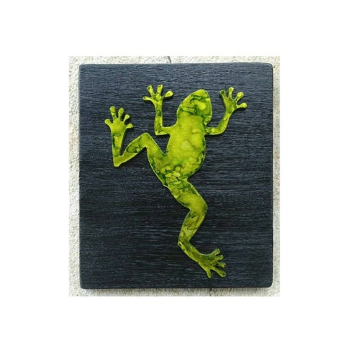 Frog Sign Metal Wall Art Home Decor Etsy