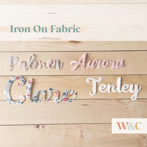 Personalized iron-on fabric name applique for DIY fabric name patch applique custom fabric word patch for clothing gift iron on name DIY