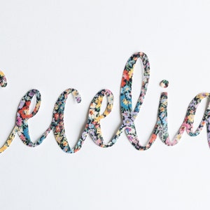 Personalized iron-on fabric name applique for DIY fabric name patch applique custom fabric word patch for clothing gift iron on name DIY