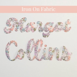 Personalized iron-on fabric name applique for DIY fabric name patch applique custom fabric word patch for clothing gift iron on name DIY