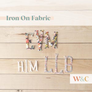 Iron on monogram custom initial applique personalized monogram iron on patch initials custom fabric iron on monogram patch for DIY project