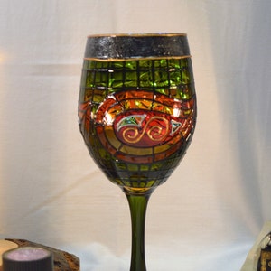 Celtic Stained Glass Goblet