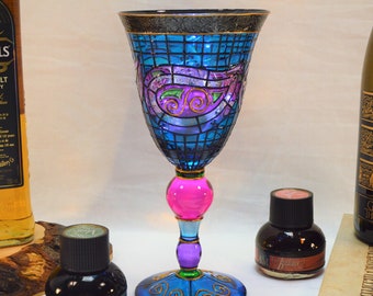 Celtic Stained Glass Goblet