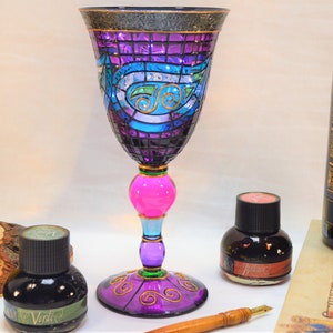 Celtic Stained Glass Goblet