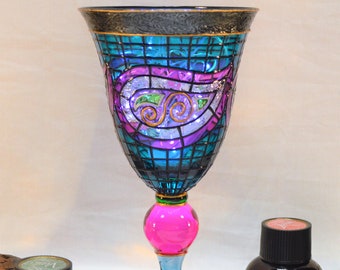 Celtic Stained Glass Goblet