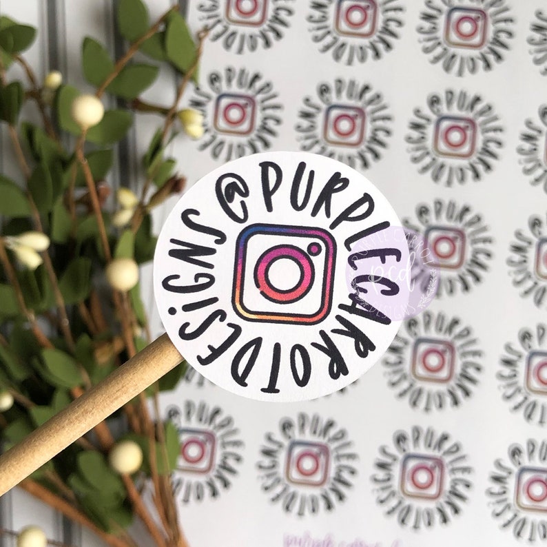 Instagram Sticker Social Media Sticker Small Shop Sticker Etsy