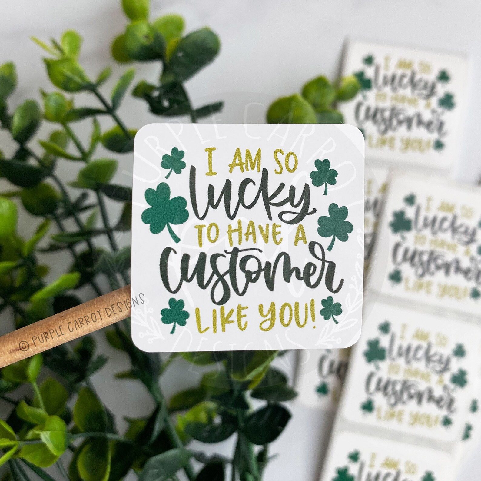I Am so Lucky to Have You as a Customer© Roll of 50 Stickers Etsy