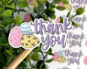 Easter Egg Thank You Sticker©, Spring Sticker, Etsy Sticker, Packaging Sticker, Etsy Supplies, Small Shop, Easter Gift, Packaging, Shipping