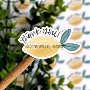 Thank You Lemon Sticker©, Thank You Sticker, Fruit Sticker, Small Shop, Small Business, Packaging Supplies, Shipping, Etsy Sticker, Labels