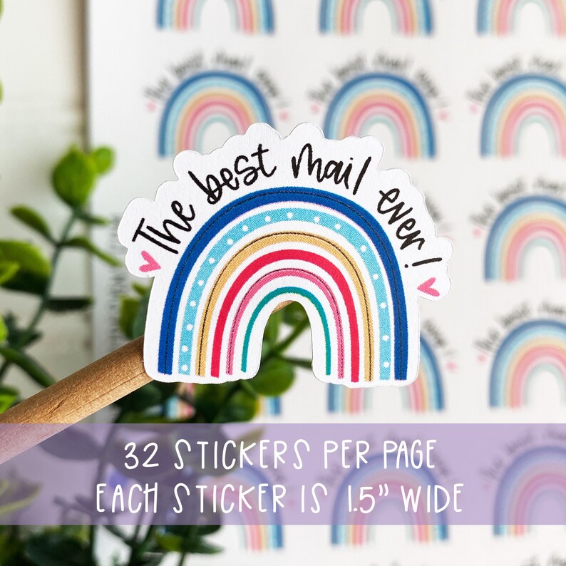 The Best Mail Ever Rainbow Sticker Etsy Sticker. Small Shop Etsy