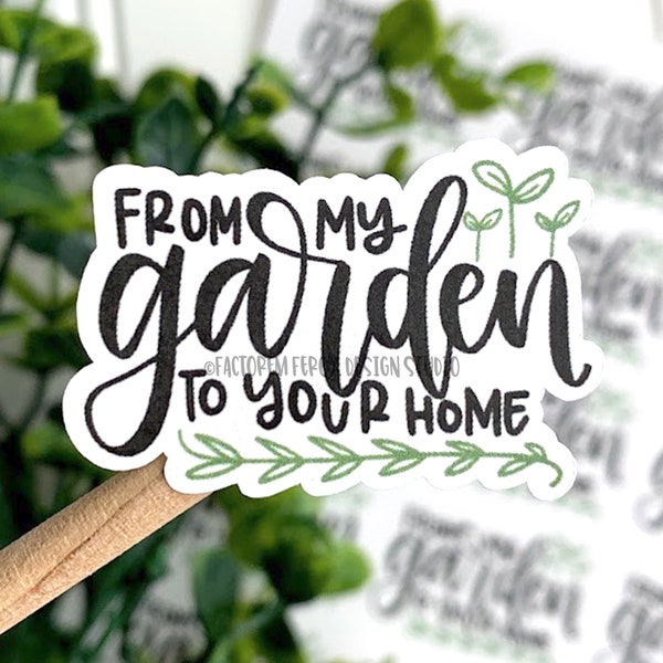 From My Garden to Your Home, Natural Ingredients, All Natural, Home Grown, Etsy Stickers, Shipping Supplies, Small Shop Stickers, Cottage