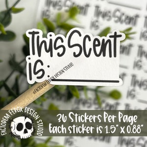 Blank Scent Label ©, Packaging Supplies, Candle Label, Wax Melt, Scent Sticker, Fragrance, Soap, Small Shop, Small Business, Handmade image 2