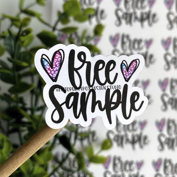 Free Sample Sticker©, Sample Label, Free Gift, Freebie Sticker, Small Shop, Small Business, Packaging Label, Shipping Supplies, Samples