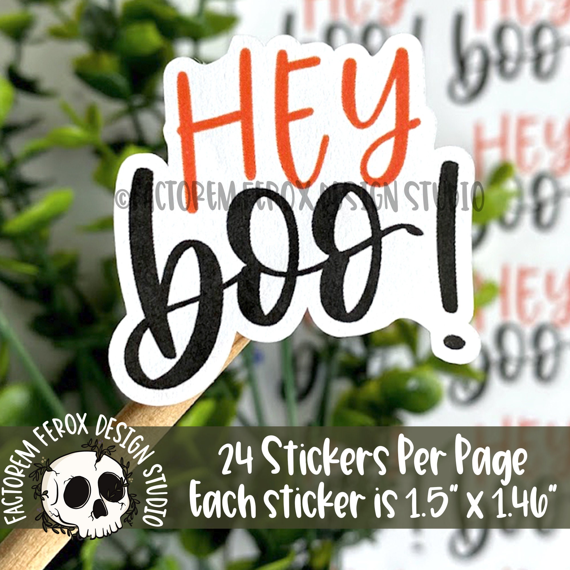 Discover Hey Boo Sticker, Halloween Sticker, Boo Sticker, printerval.com Sticker, Small Shop Sticker, Small Business Sticker, Packaging Supplies, Happy Mail