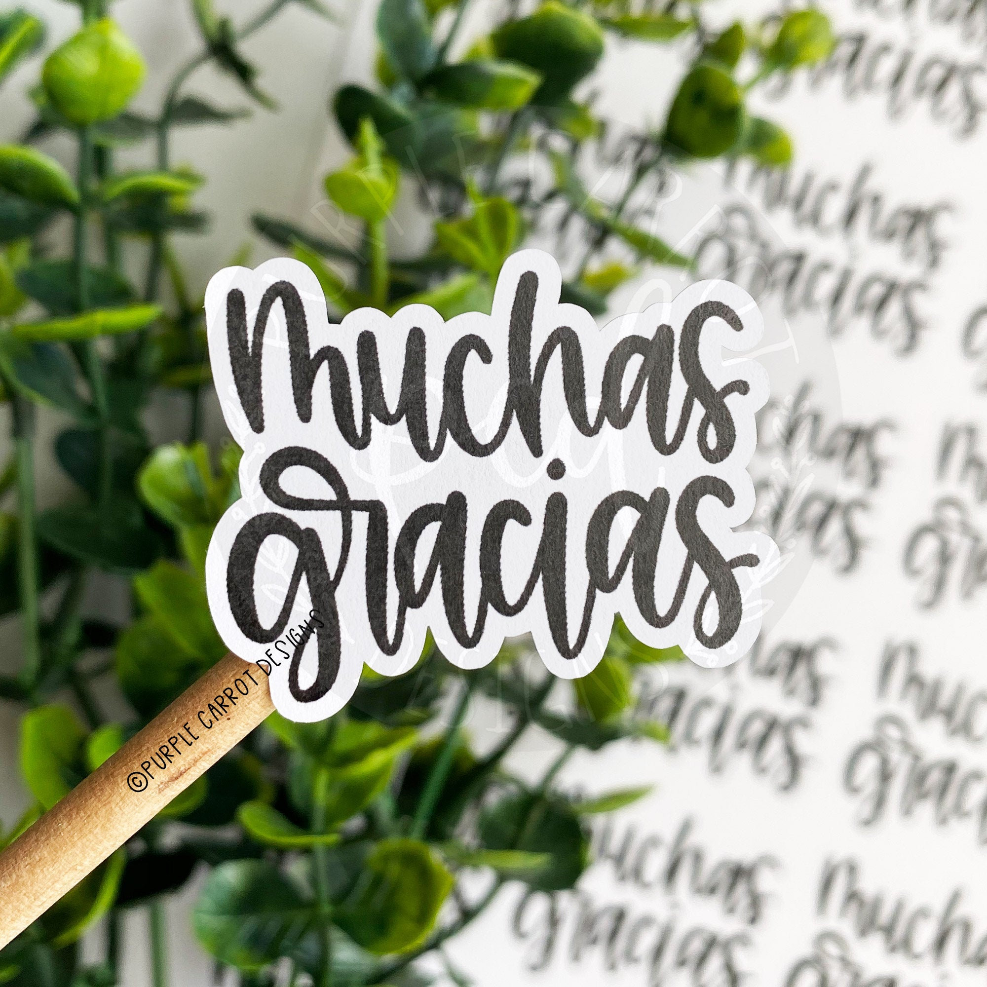 Muchas Gracias Thank You Sticker Custom Sticker Etsy Etsy