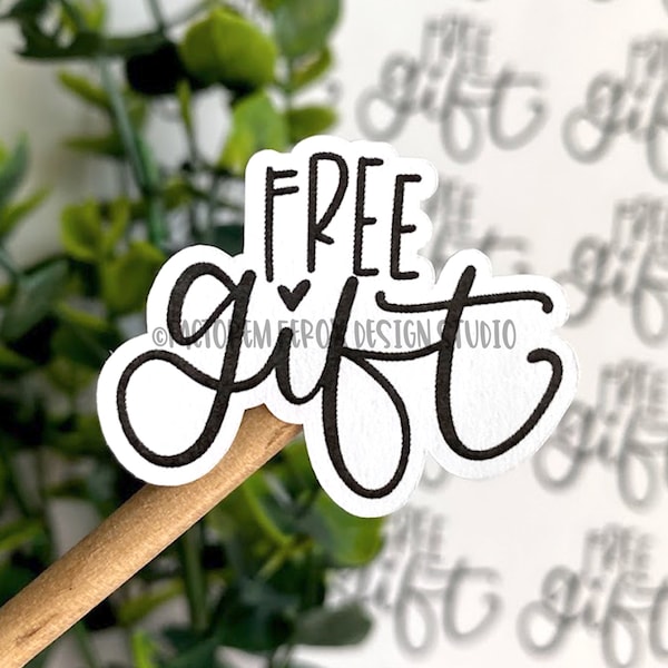 Free Gift Sticker©, Freebie Sticker, Free Prize Sticker, Winner Sticker, Prize Winner, Etsy Sticker, Small Shop Sticker, Small Business