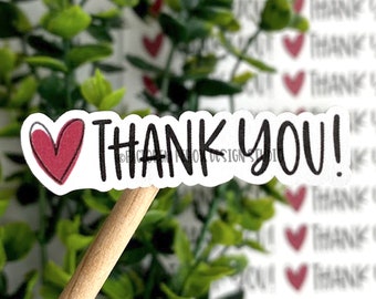 Thank You Heart Sticker©, Thank You Sticker, Small Sticker, Simple Sticker, Small Shop, Small Business, Packaging, Package Label, Supplies