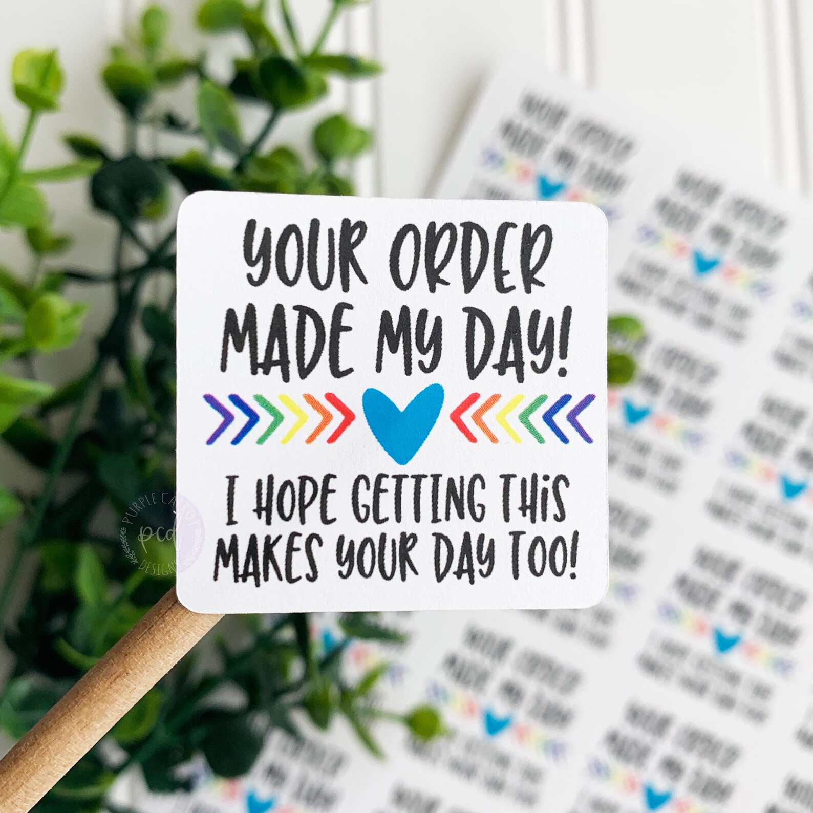Your Order Made My Day Sticker Thank You Sticker Small Shop Etsy