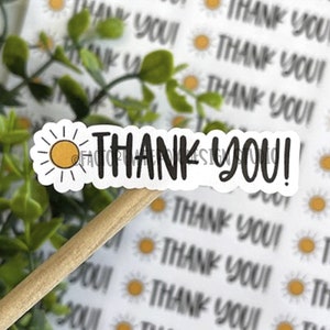 Thank You Sun Sticker©, Thank You Sticker, Sunshine, Summer, Summertime, Small Business Thank You, Small Shop Thank You, Handmade Shop, Etsy