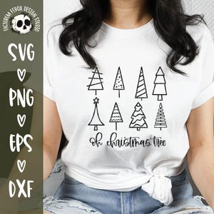 Oh Christmas Tree SVG©, Commercial Use SVG, Cut File, Cricut File, Silhouette File, T-Shirt SVG, Merry Christmas, Tree Doodle