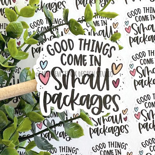 Good Things Come in Small Packages Sticker©, Jewelry Sticker, Handmade Shop, Small Shop, Small Business, Etsy Business Stickers, Packaging