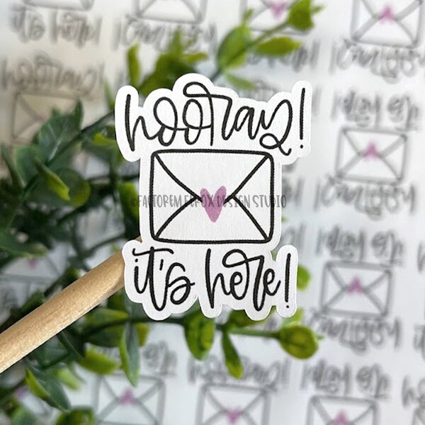 Hooray It's Here Envelope Sticker©, Small Shop, Small Business, Handmade Shop, Packaging Supplies, Snail Mail, Pen Pal, Etsy Stickers