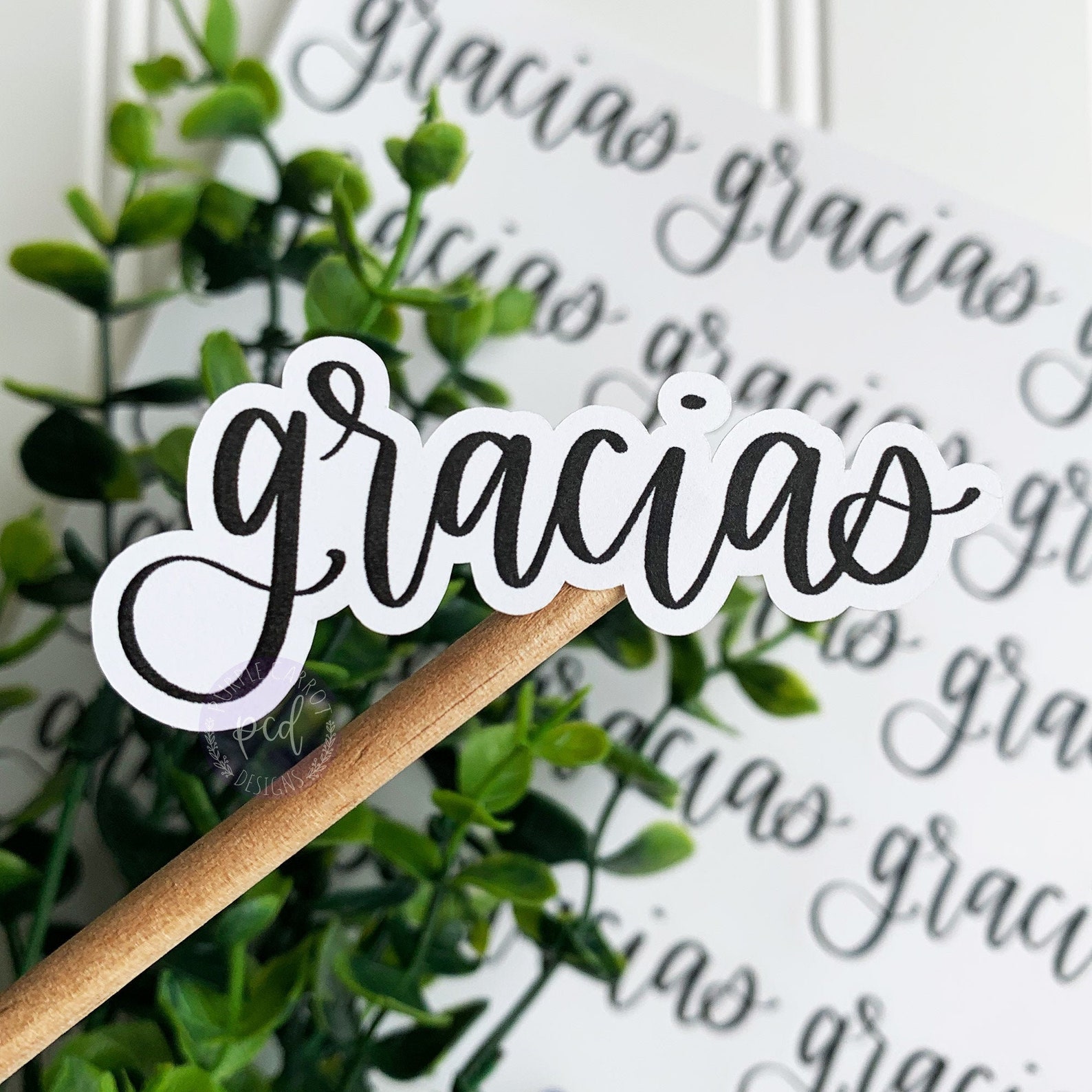 Muchas Gracias Thank You Sticker Happy Mail Sticker Custom Etsy